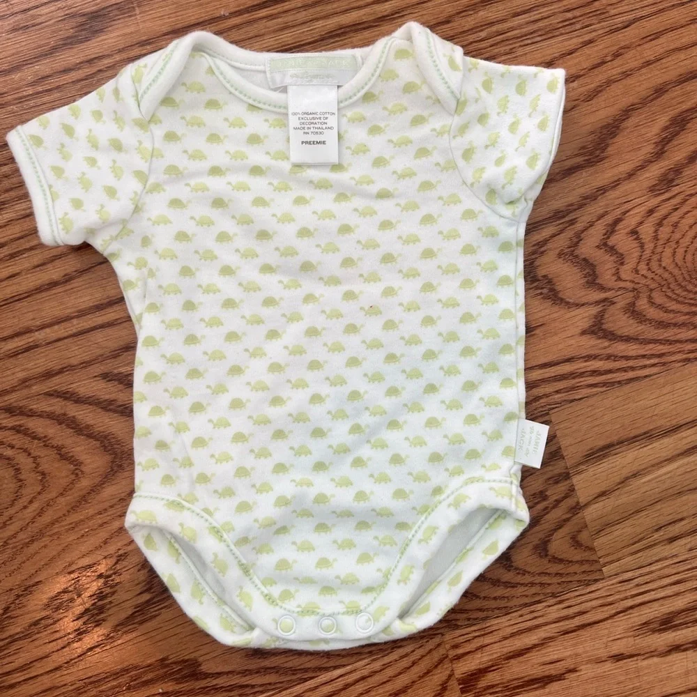 Janie + Jack Preemie Baby Onesie Turtles